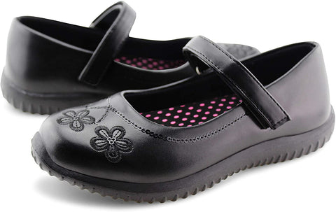 Girls Mary Jane Dress Shoes Strap School Uniform Flats
