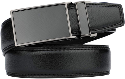 HIMI Men's Comfort Genuine Leather Ratchet Dress Belt with Automatic Click Buckle