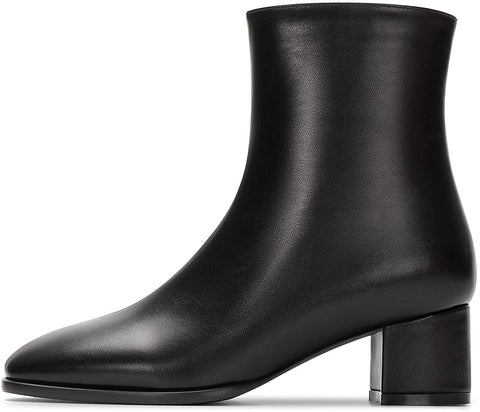 WAYDERNS Women's Square Toe Microfiber Zip Crocodile Print Chunky Low Heel Ankle High Boots 2 Inch