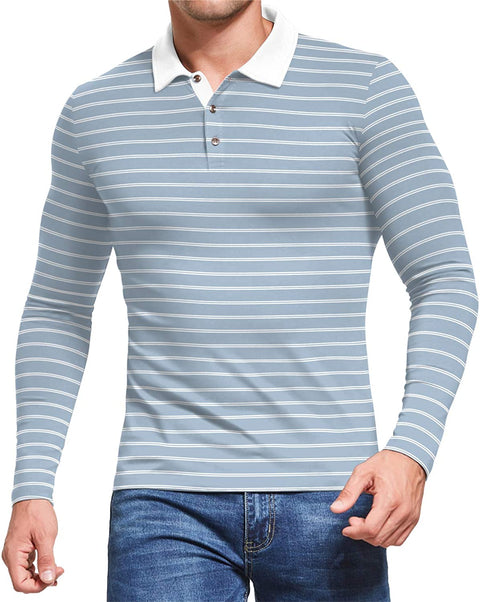 Men's Polo Shirt Short/Long Sleeve Casual Slim-fit Cotton Shirts