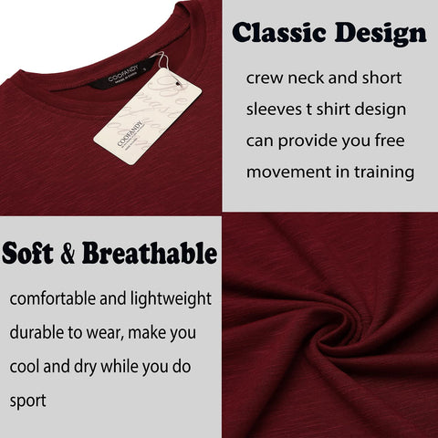 Men Muscle Workout T Shirt Gym Bodybuilding Active Short Sleeve Tee Top