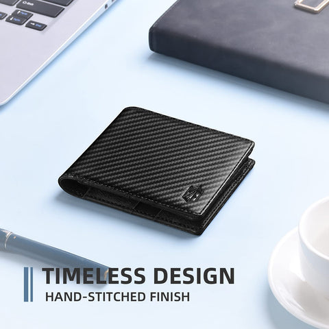Zitahli Large Capacity Wallet for Men RFID-blocking Bifold Leather Wallets with 17 Card Pockets