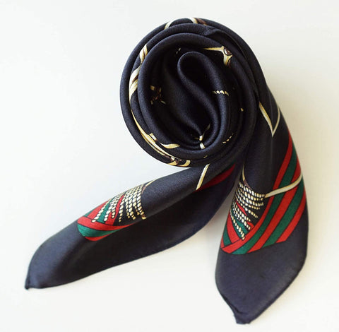 27” Satin Scarves-Fashion Square Pleated Scarf