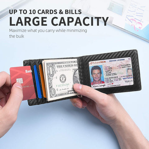 Zitahli Slim Wallets for Men RFID Money Clip Wallet Men's Front Pocket Minimalist Wallet