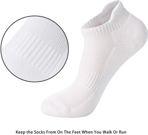 CelerSport Ankle Athletic Running Socks Low Cut Sports Tab Socks for Men and Women (6 Pairs)