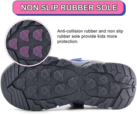 brooman Kids Hiking Shoes Boys Girls Trail Running Shoes Outdoor Walking Sneakers
