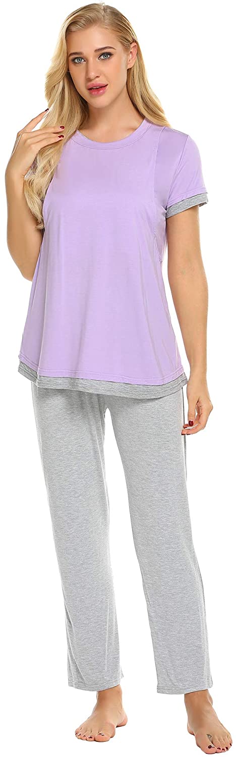 Women's Nursing Pregnancy Breastfeeding Loungewear Set