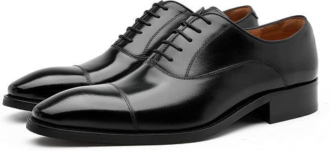 DOLCARA Men’s Dress Shoes Oxford lace up Formal Leather Shoes for Men