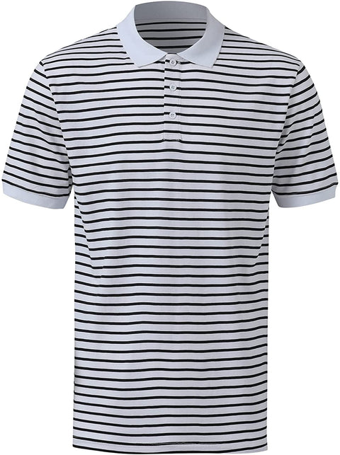 U/D Men's Fashion Polo Collar Casual Button Short Sleeve Pullover T-Shirt