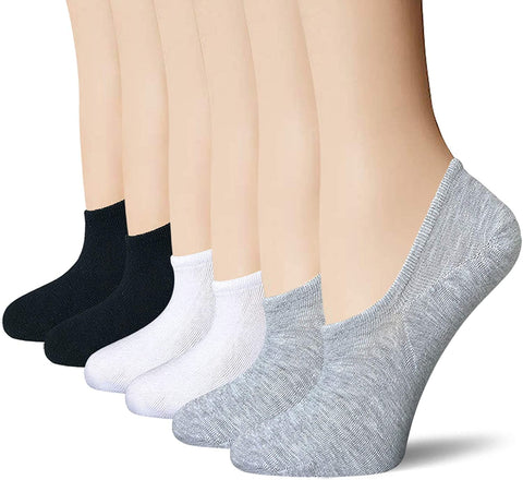 Women's No Show Socks 6-9 Pairs Low Cut Ankle for Slip On Sneakers Liner Loafer Boat