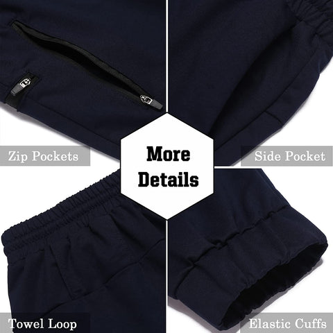 Men's Athletic Workout Pants Fitness Tapered Joggers Track Sweatpants