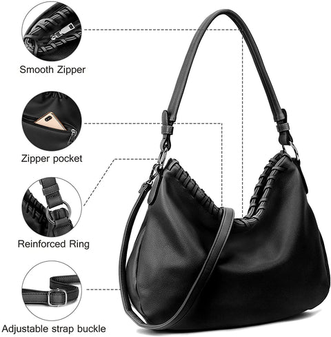 Yooumoga Fashion Hobo Bags for Women Large Leather Top Handle Handbag Women Crossbody Bag Purse Ladies Hobo Style Handbags