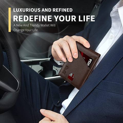 Zitahli Slim RFID Blocking Wallet for Men