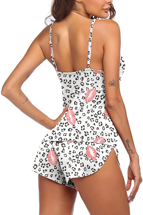 Pj Sets For Women Soft Nightwear Clothes Spaghetti Strip Lingerie Short Set