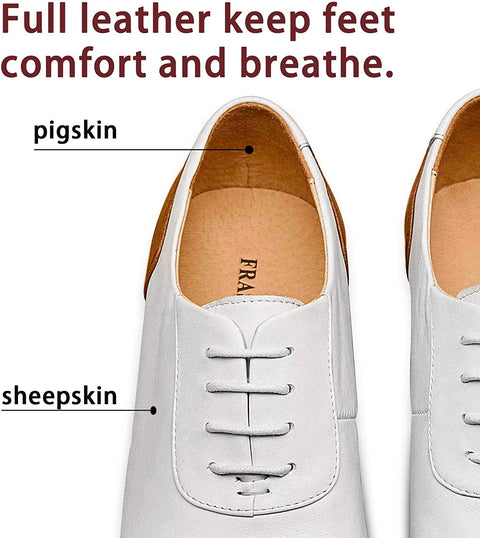 FRASOICUS Women's Oxfords Brogue Leather Wingtip Lace up Flats Formal Wedding Dress Shoes for Girls Ladies