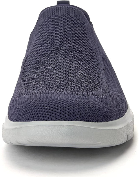 konhill Men's Slip-on Loafers Mesh Walking Shoes Breathable Knit Air Cushion Sneakers