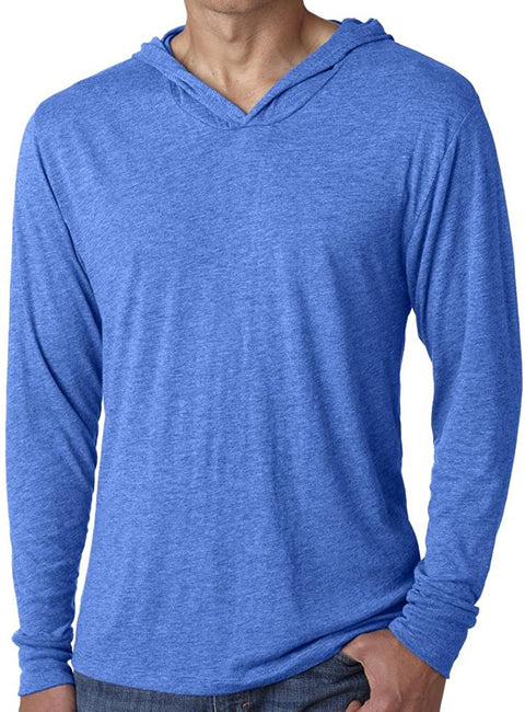 Yoga Clothing For You Mens Triblend Lightweight Hoodie Tee Shirt
