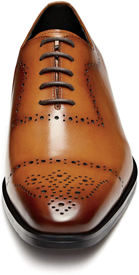 GIFENNSE Men's Dress Shoes Genuine Leather Business Oxford Formal Wedding for Men