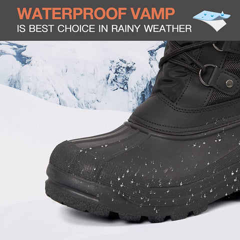 mysoft Women's Snow Boots Warm Insulated Faux Fur Lined Waterproof Mid-Calf Winter Boots
