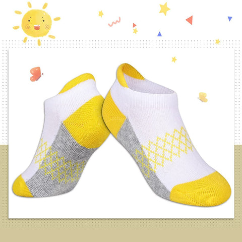 Girls Socks 6-Pack Ankle Athletic Socks For Children Cushioned Sole Low Cut Casual Socks For Little Big Kids