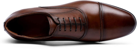 DESAI Classic Oxford Dress Shoes Mens Formal Business Lace-up Full Grain Leather Shoes for Men
