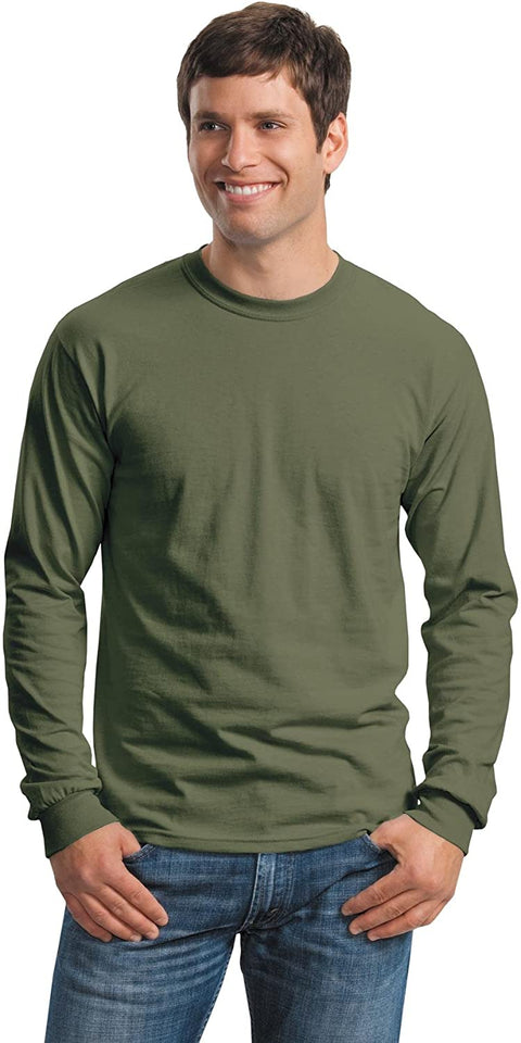 Gildan Big Men's Cotton Long Sleeve T-Shirt