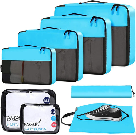 Bagail Set of 14 Packing Cubes for storing your travel items and daily necessities.