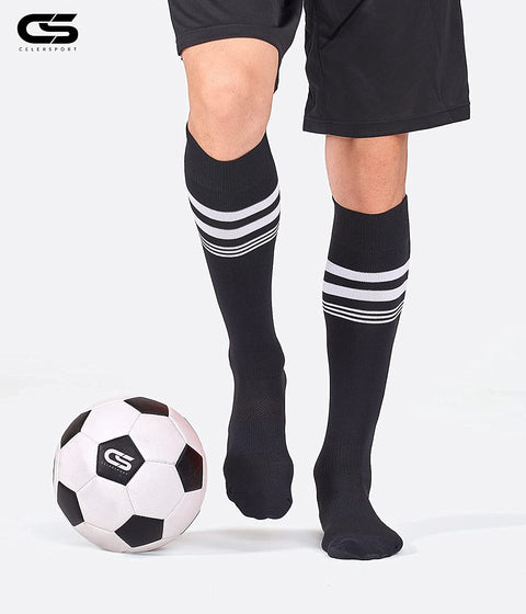 CS CELERSPORT 2 Pack Soccer Socks for Youth Kids, Men and Women Athletic Baseball Softball Football Socks