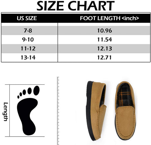 mysoft Men's House Slippers Memory Foam Classic Moccasin Slip on Shoes Anti-Slip Sole Indoor Outdoor