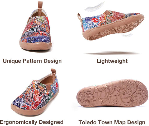 UIN Kid's Casual Slip-on Canvas Loafers Boys Girls Shoes Fashion Sneakers Funny Painted Travel Shoes