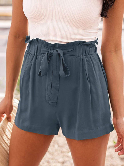 Shorts for Women Comfy Drawstring Casual Elastic Waist Pocketed Shorts Summer Beach Lightweight Short Lounge Pants