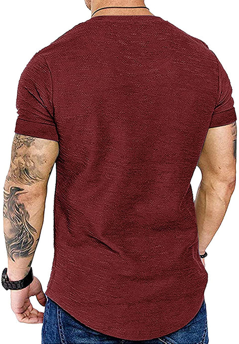Mens 2 Pack Muscle V Neck T Shirt Fitted Gym Workout Short Sleeve Tee