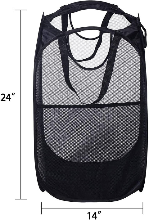 BAGAIL Set of 7 Honeycomb Mesh Laundry Bags+77L Mesh Pop up Laundry Hamper