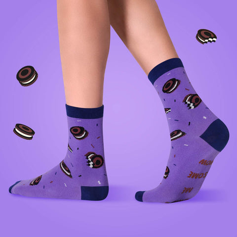 CelerSport 2 Pack Novelty Funny Socks Bring Me Wine Taco Donut Bacon Beer Cookie Gifts Socks for Men and Women