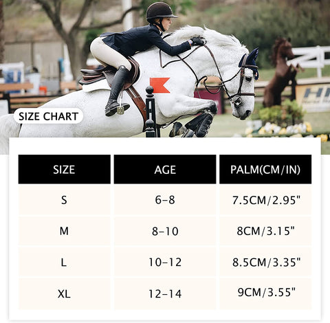 Kids Horse Riding Gloves Breathable Sport Mitts