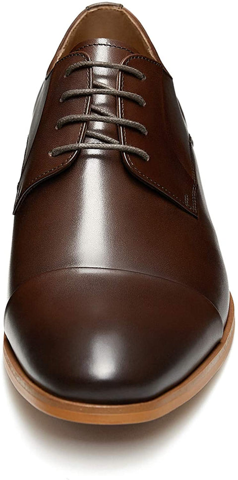 GIFENNSE Men's Dress Shoes with Cowhide Leather Oxford for Suit Formal Dress