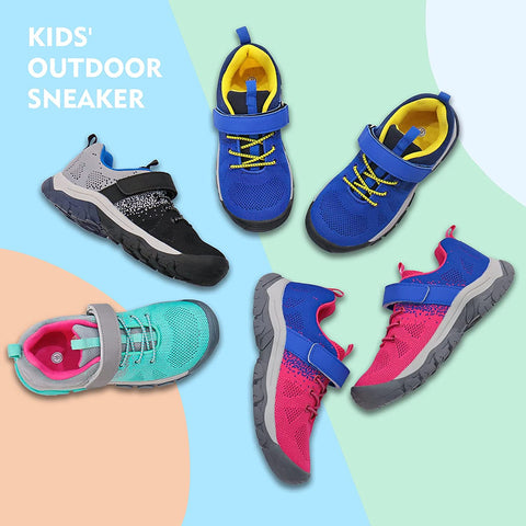 brooman Kids Hiking Shoes Boys Girls Trail Running Shoes Outdoor Walking Sneakers