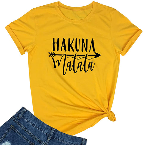 HAPPYBERRY Women Cute Graphic Printed Short Sleeve Round Tees Shirts Summer Cotton Tshirts