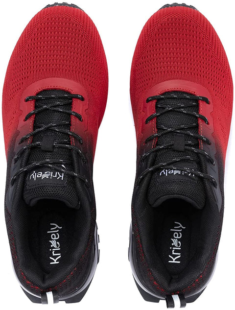 Kricely Men's Women Trail Running Shoes - Non-Slip Hiking Shoes Breathable Walking Footwear Outdoor Road Athletic Sneaker Fluorescent Green