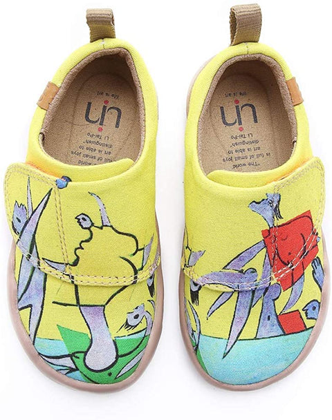 UIN Baby Little Kid Shoes Beach Game Painted Canvas Toddler Girls Boy's Casual Fashional Walking Running Sneaker