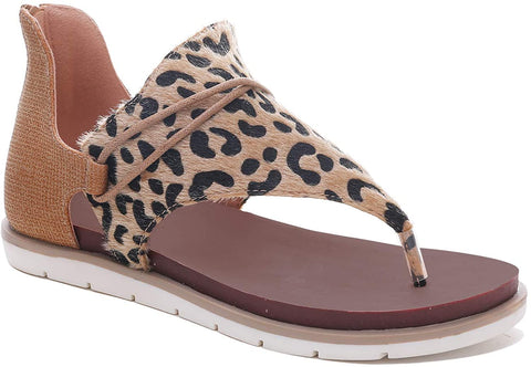 Tale Women's Flat Gladiator Sandals Lace Up Snake Print Beach Shoes