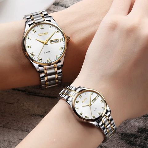 Valentines Couple Pair Quartz Waterproof Watche for men