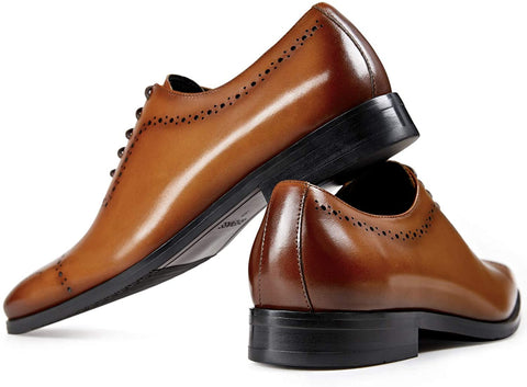 GIFENNSE Men's Dress Shoes Genuine Leather Business Oxford Formal Wedding for Men