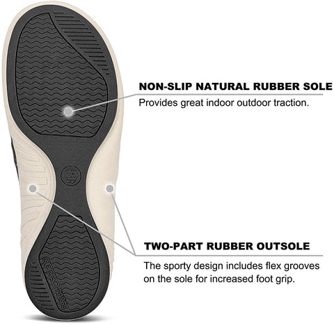 Slip On Shoes for Men, Plantar Fasciitis Canvas Loafer Shoes with Arch Support, Orthopedic Casual Non Slip Shoes with Rubber Sole