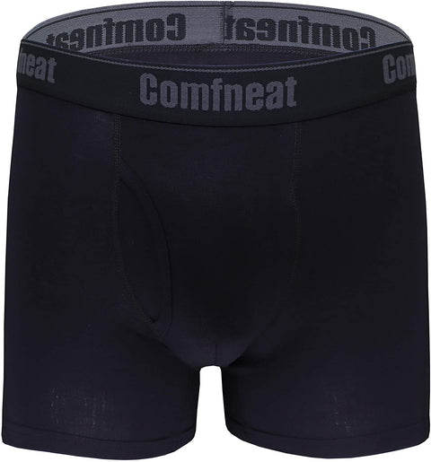 Men's 4-Pack Boxer Briefs Bamboo Rayon Ultra Soft Comfy Underwear with Fly