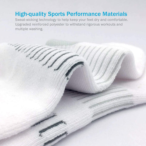 Women's Performance Athletic Ankle Running Socks (6 Pairs)