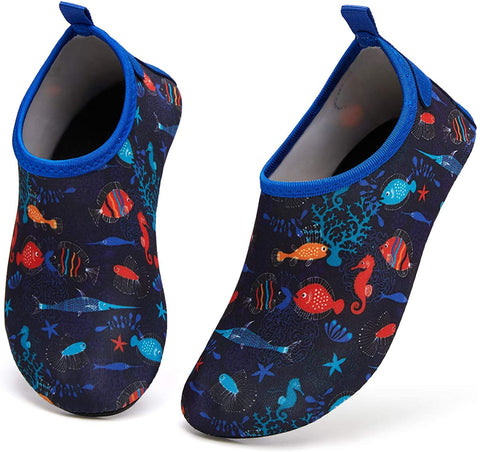 mysoft Kids Water Shoes Quick Dry Non-Slip Toddler Water Skin Barefoot Sports Swimming Beach Pool Shoes for Boys & Girls