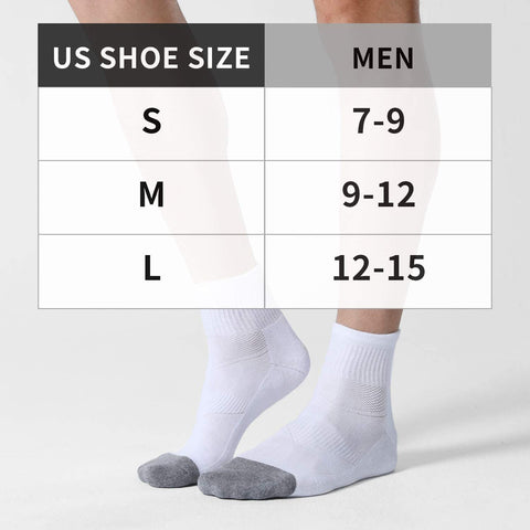 CelerSport 6 Pack Men's Ankle Socks with Cushion Athletic Running Socks