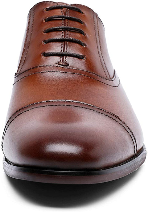 DESAI Classic Oxford Dress Shoes Mens Formal Business Lace-up Full Grain Leather Shoes for Men