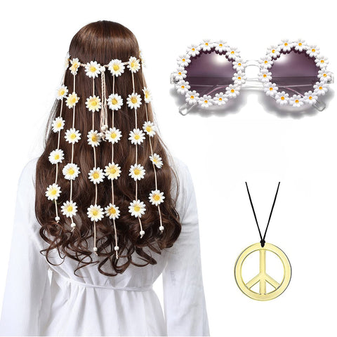3PCS Women Hippie Costume Set